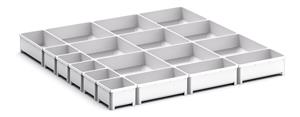 18 Compartment Box Kit 75+mm High x 650W x 650D drawer Bott Professional Cubio Tool Storage Drawer Cabinets 65cm x 65cm 43020798 
